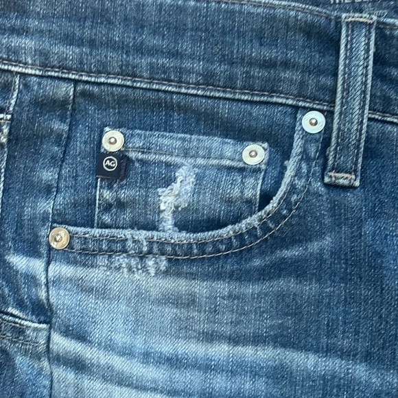 AG Adriano Goldschmied The Beau Slouchy Skinny Destroyed Jeans Size 29 - Picture 5 of 11
